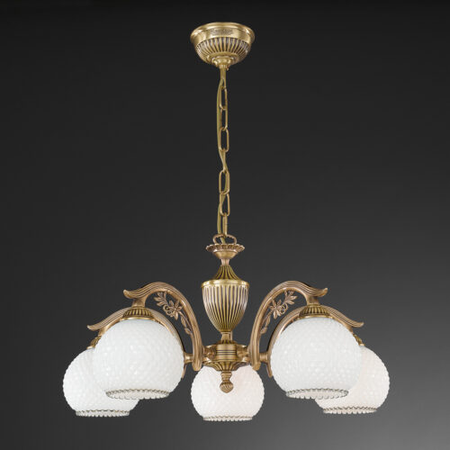 Pendant lamp Lux 8600 60w – modern pendant lamp in brass and glass