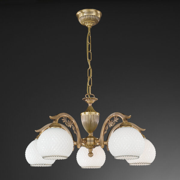Pendant lamp Lux 8600 60w – modern pendant lamp in brass and glass