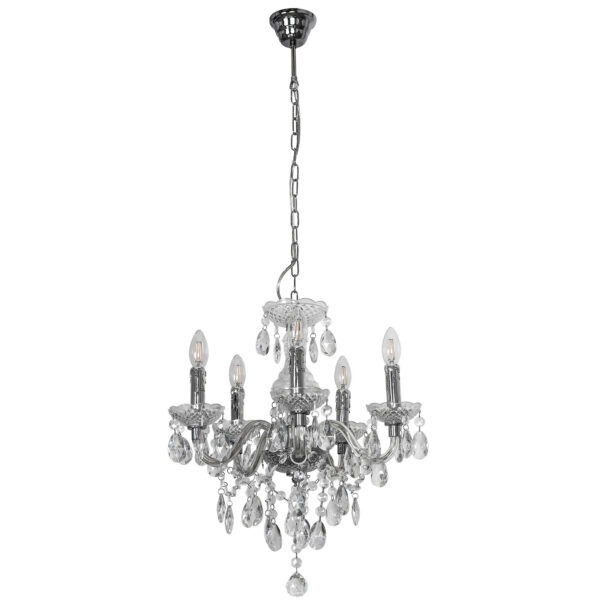 Chandelier Lux Whiz 40w – luxury chandelier in chrome and metal