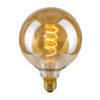 Retro LED bulb Lux E27 4W 2200K G125 Spiral Amber – retro led bulbs in amber and metal alloy