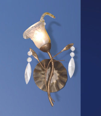 Wall lamp Lux Orchidea – LED wall lamp in brown