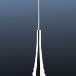 Pendant lamp Lux Lava Chrom – modern pendant lamp in chrome and metal