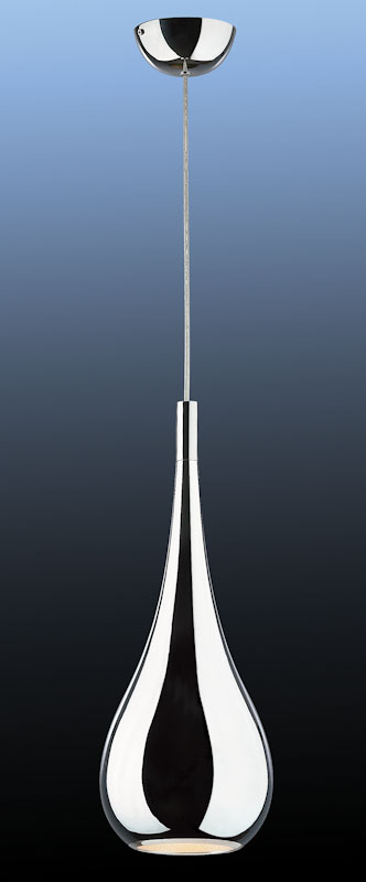 Pendant lamp Lux Lava Chrom – modern pendant lamp in chrome and metal