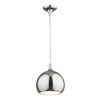 Pendant lamp Lux Flask – modern pendant lamp in chrome and metal