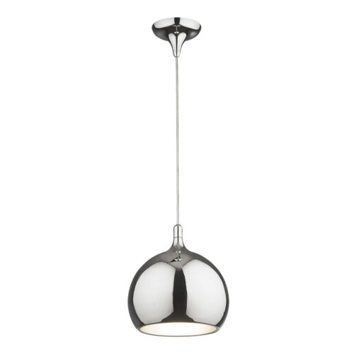 Pendant lamp Lux Flask – modern pendant lamp in chrome and metal