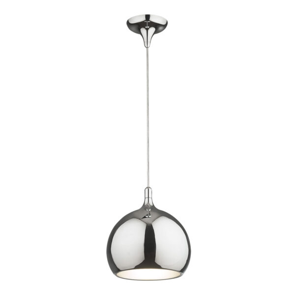 Pendant lamp Lux Flask – modern pendant lamp in chrome and metal