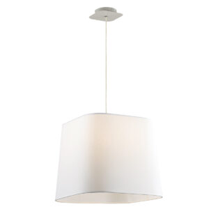 Pendant lamp Lux Romeo – modern pendant lamp in white and steel