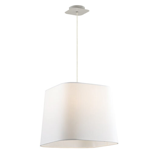 Pendant lamp Lux Romeo – modern pendant lamp in white and steel