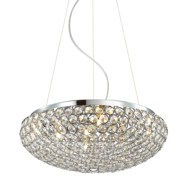 Pendant lamp Lux Santo 40w – modern pendant lamp in chrome and steel
