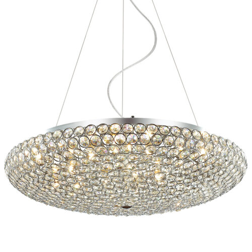 Pendant lamp Lux Santo – modern pendant lamp in chrome and steel