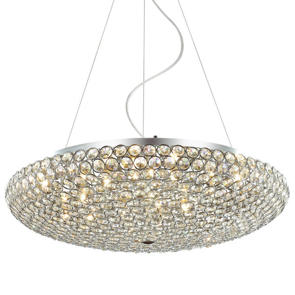 Pendant lamp Lux Santo – modern pendant lamp in chrome and steel
