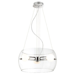 Pendant lamp Lux Lemio – modern pendant lamp in chrome and steel
