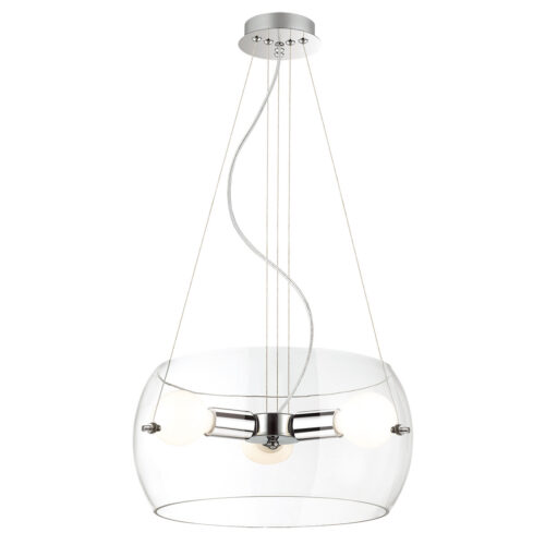 Pendant lamp Lux Lemio – modern pendant lamp in chrome and steel