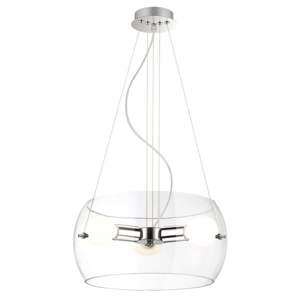Pendant lamp Lux Lemio – modern pendant lamp in chrome and steel