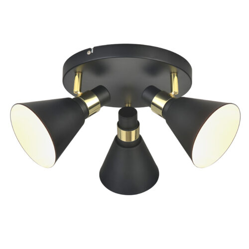 Flush mount ceiling light Lux Biagio – flush mount ceiling lights in matt black