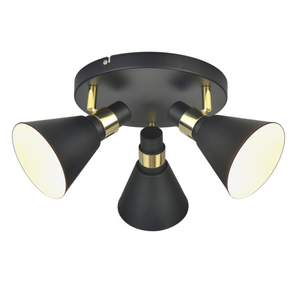 Flush mount ceiling light Lux Biagio – flush mount ceiling lights in matt black