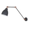 Wall lamp Lux Sonny – LED wall lamp in sandblasted graphite