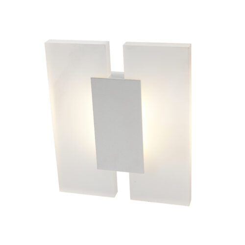 Wall lamp Lux Jacob – LED wall lamp in sandy white and metal alloy