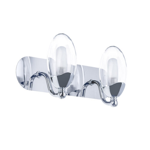 Wall lamp Lux Clement – LED wall lamp in chrome and steel