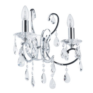 Wall lamp Lux Barocco Chrome – LED wall lamp in black and metal