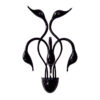 Wall lamp Lux Swan – LED wall lamp in black and metal