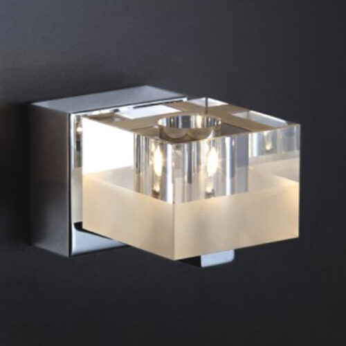 Wall lamp Lux Cubric – LED wall lamp in chrome and metal alloy