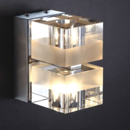 Wall lamp Lux Cubric 20w – LED wall lamp in chrome and metal alloy