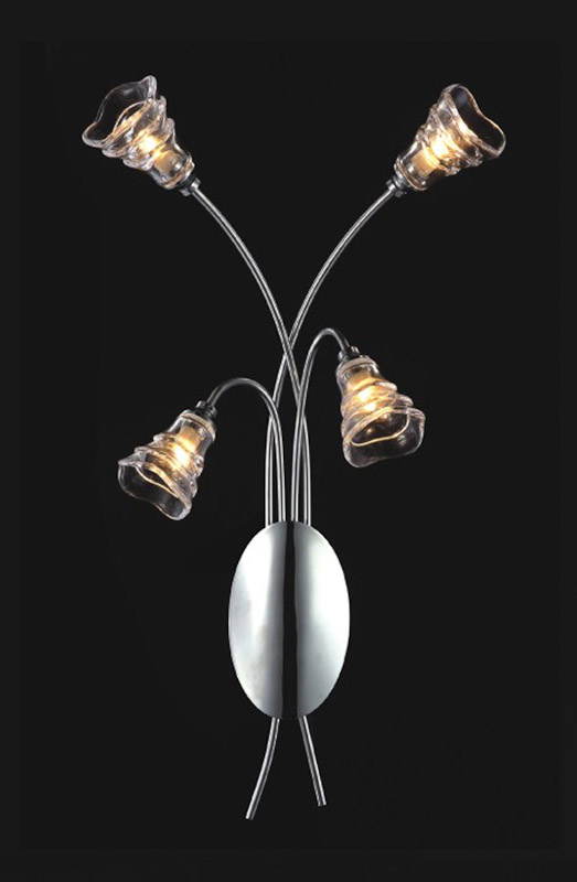 Wall lamp Lux Branch – LED wall lamp in chrome and metal alloy