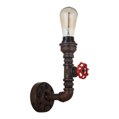 Wall lamp Lux Manila – LED wall lamp in rusty colour and steel