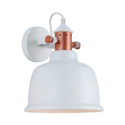 Wall lamp Lux Treppo – LED wall lamp in white and steel