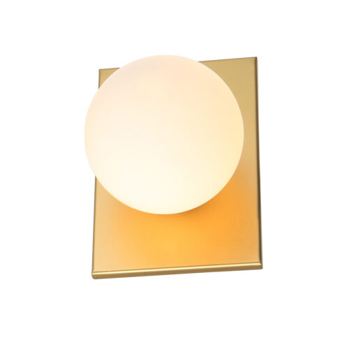 Wall lamp Lux Mediamo – LED wall lamp in gold and steel
