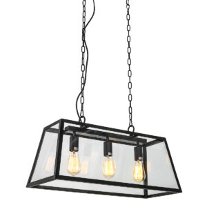 Pendant lamp Lux Laverno – modern pendant lamp in matt black and metal alloy