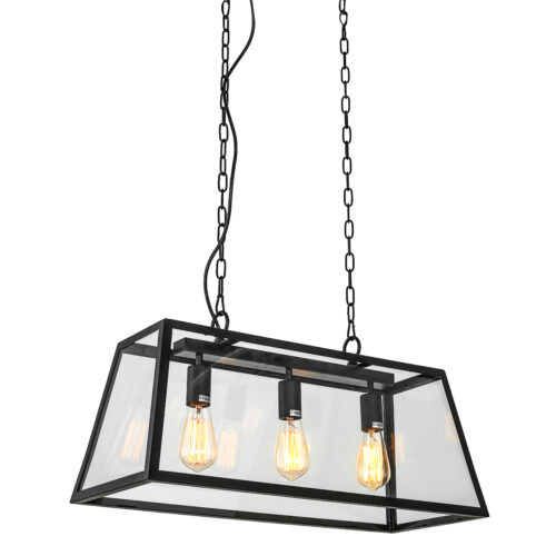 Pendant lamp Lux Laverno – modern pendant lamp in matt black and metal alloy