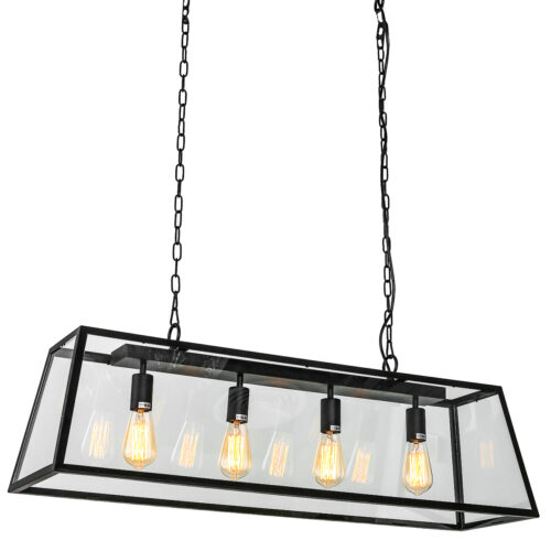 Pendant lamp Lux Laverno 60w – modern pendant lamp in matt black and metal alloy