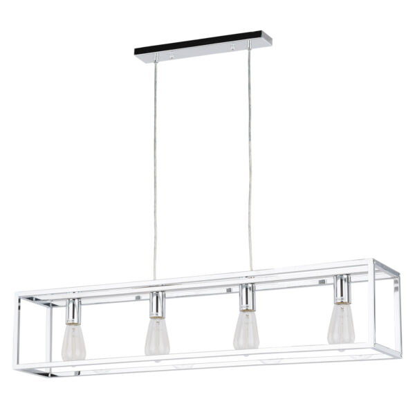 Pendant lamp Lux Sigalo 60w – modern pendant lamp in chrome and metal