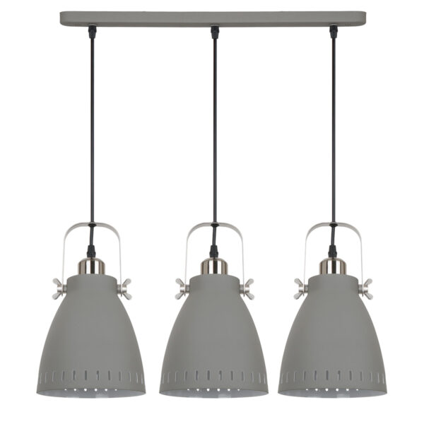 Pendant lamp Lux Franklin – modern pendant lamp in grey sandblasted