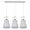 Pendant lamp Lux Franklin – modern pendant lamp in white satin sandblasted nickel and metal