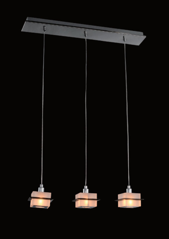 Pendant lamp Lux Zed – modern pendant lamp in chrome and metal