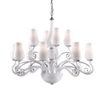 Chandelier Lux Lybra – luxury chandelier in white and metal