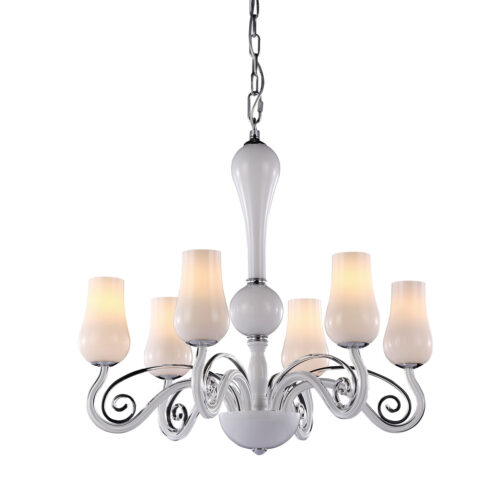 Chandelier Lux Lybra 40w – luxury chandelier in white and metal