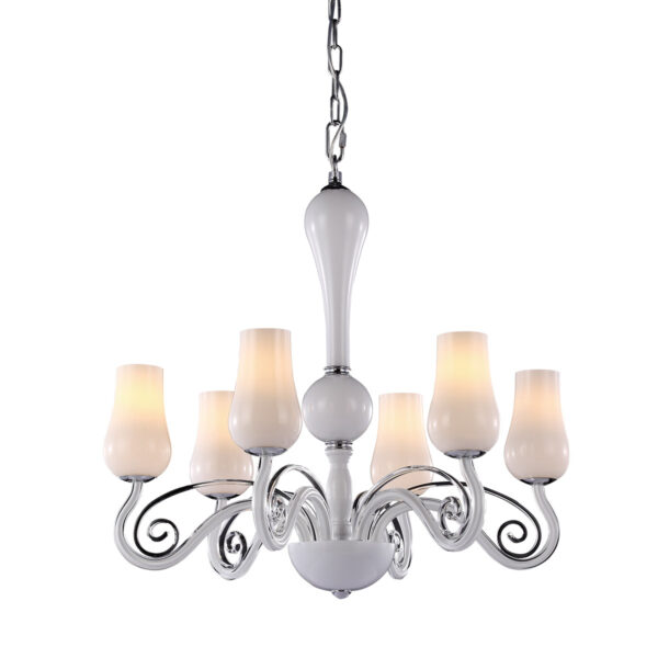Chandelier Lux Lybra 40w – luxury chandelier in white and metal