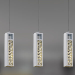 Pendant lamp Lux Lauri – modern pendant lamp in white and metal alloy