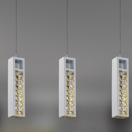Pendant lamp Lux Lauri – modern pendant lamp in white and metal alloy