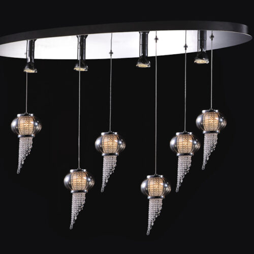 Pendant lamp Lux Carlo – modern pendant lamp in chrome and metal alloy