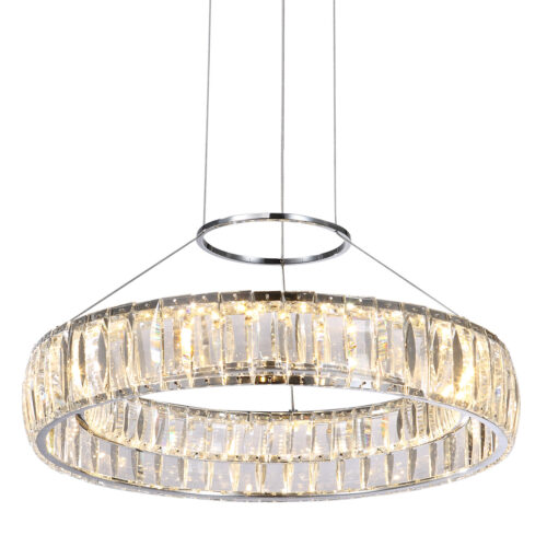 Pendant lamp Lux Maxis – modern pendant lamp in chrome and steel
