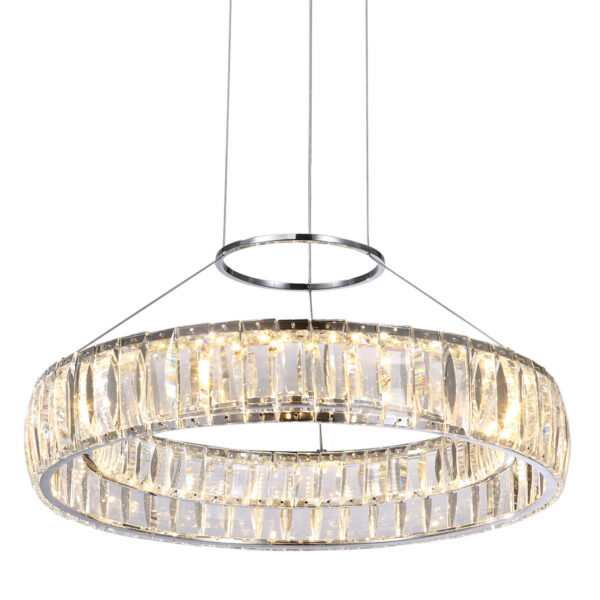 Pendant lamp Lux Maxis – modern pendant lamp in chrome and steel