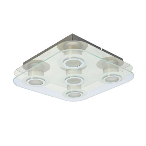 Flush mount ceiling light Lux Flavio – flush mount ceiling lights in chrome and metal