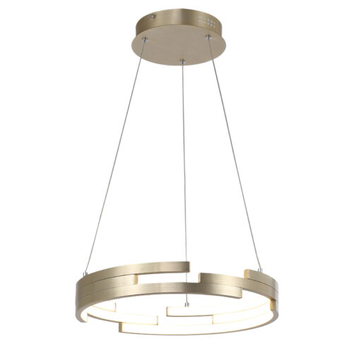 Pendant lamp Lux Velar 60w – modern pendant lamp in gold and steel