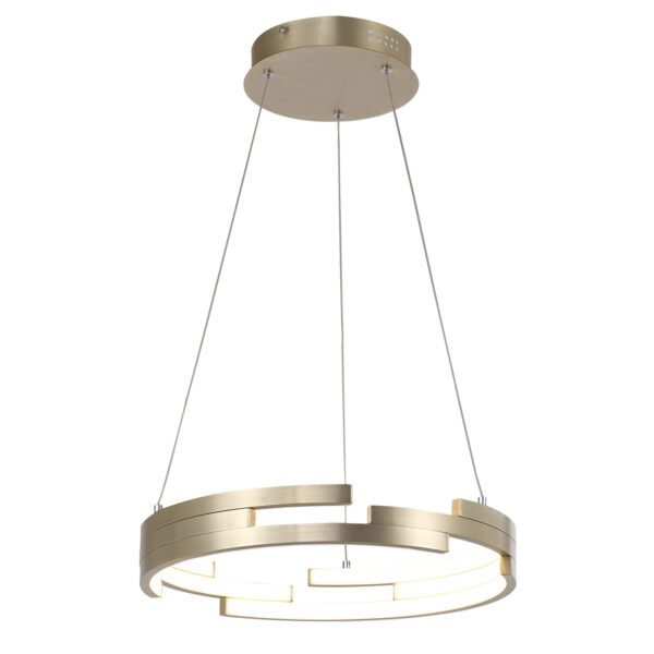 Pendant lamp Lux Velar 60w – modern pendant lamp in gold and steel