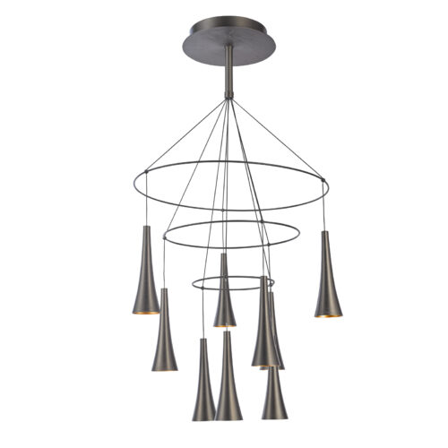 Pendant lamp Lux Luca – modern pendant lamp in coffee and steel